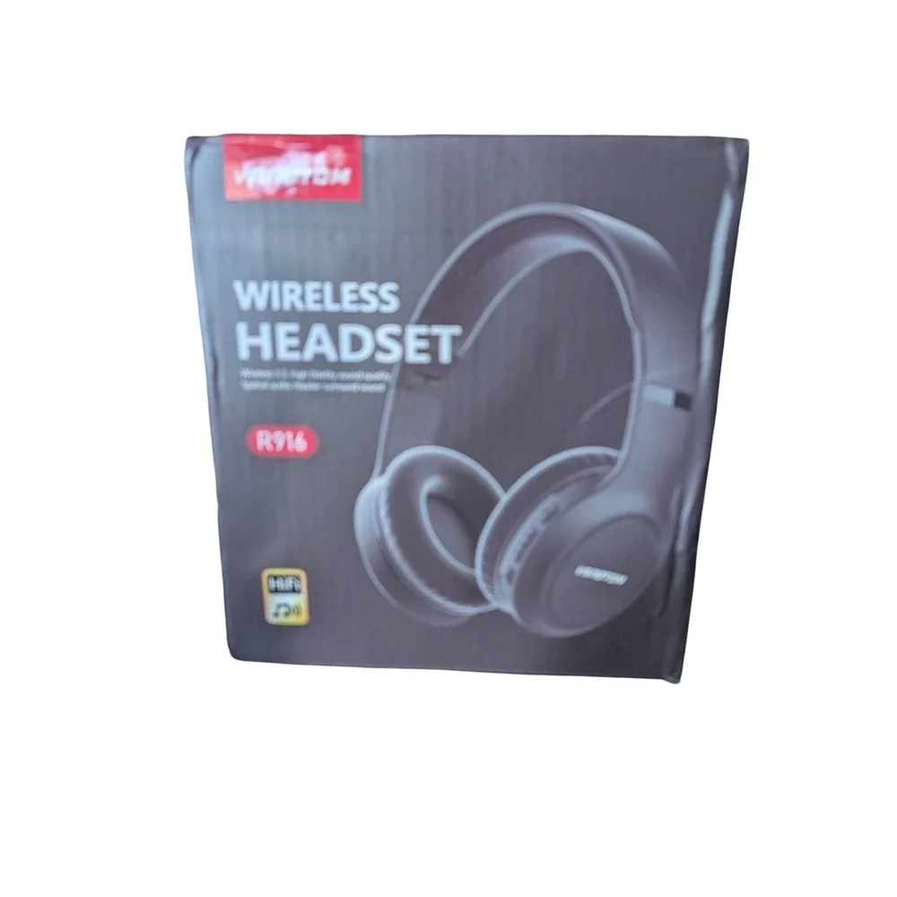 Vanotom R916 Wireless Headset Bluetooth 5.3‎ Over Ear Headphones Black HiFi Bass